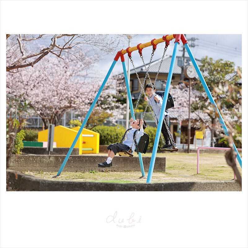 豊中市で入学ロケーション撮影