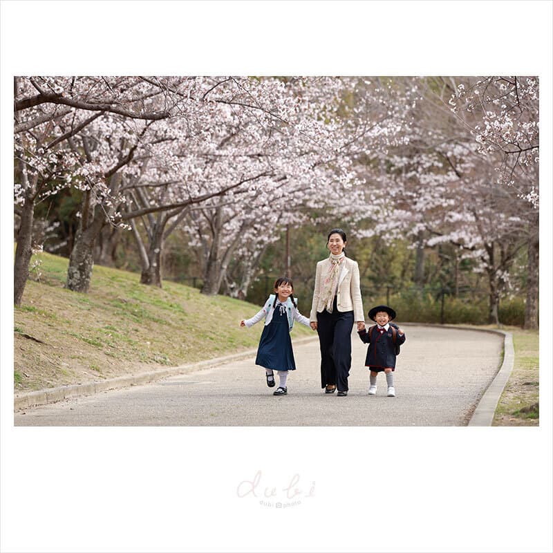 豊中市で入学ロケーション撮影