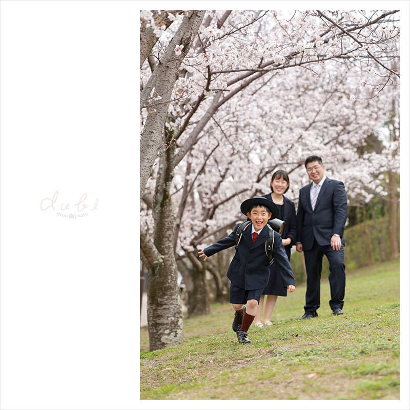 豊中市で入学ロケーション撮影