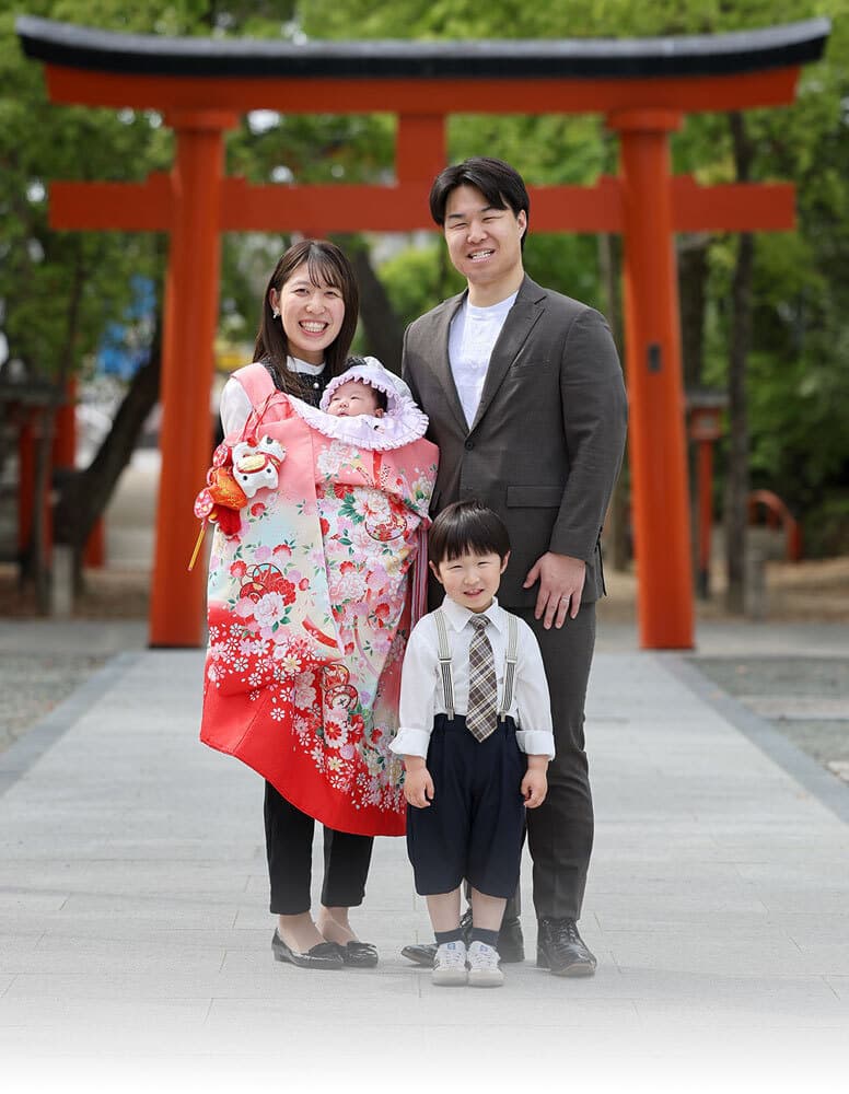 豊中稲荷神社お宮参り出張撮影